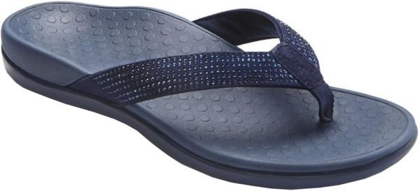 Vionic Women's Tide Rhinestones Toe-Post Sandal - Ladies Flip-Flop